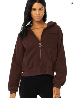 ALO Halo Jacket in Cherry Cola Size M